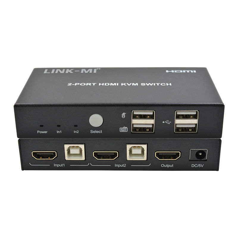 4K 2Port HDMI KVM Switch Поддержка 4K 30Hz USB порт типа B