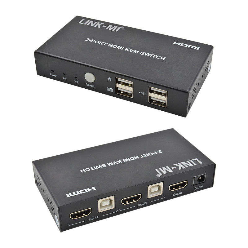 4K 2Port HDMI KVM Switch Поддержка 4K 30Hz USB порт типа B