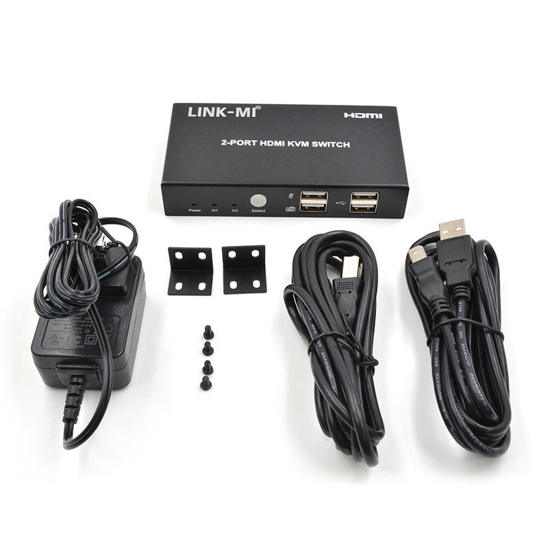 4K 2Port HDMI KVM Switch Поддержка 4K 30Hz USB порт типа B