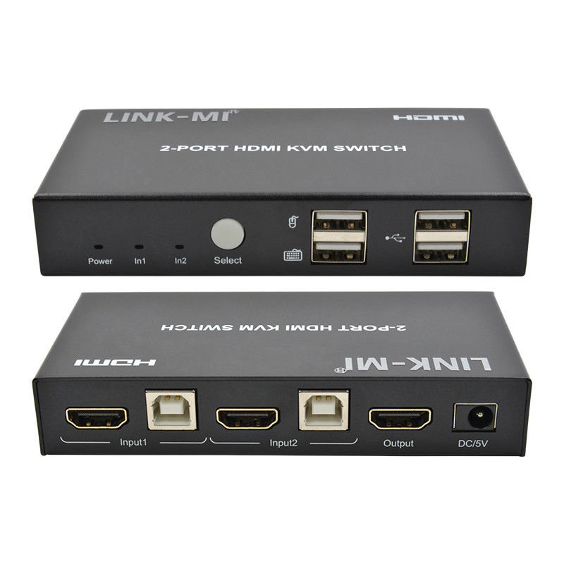 4K 2Port HDMI KVM Switch Поддержка 4K 30Hz USB порт типа B