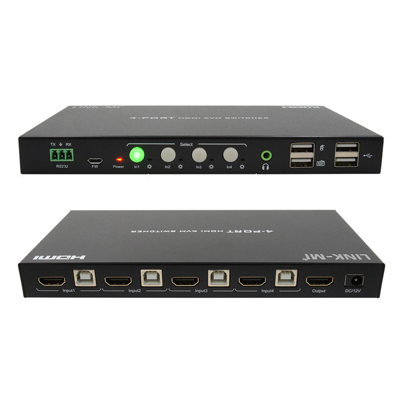 HDCP2.2 1.4 4K КВМ переключатель HDMI YUV4:44 8 бит с аналоговой аудиоэкстракцией