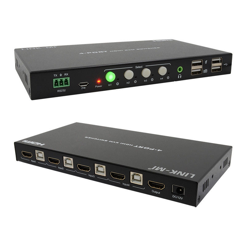 HDCP2.2 1.4 4K КВМ переключатель HDMI YUV4:44 8 бит с аналоговой аудиоэкстракцией