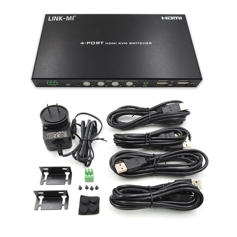 HDCP2.2 1.4 4K КВМ переключатель HDMI YUV4:44 8 бит с аналоговой аудиоэкстракцией