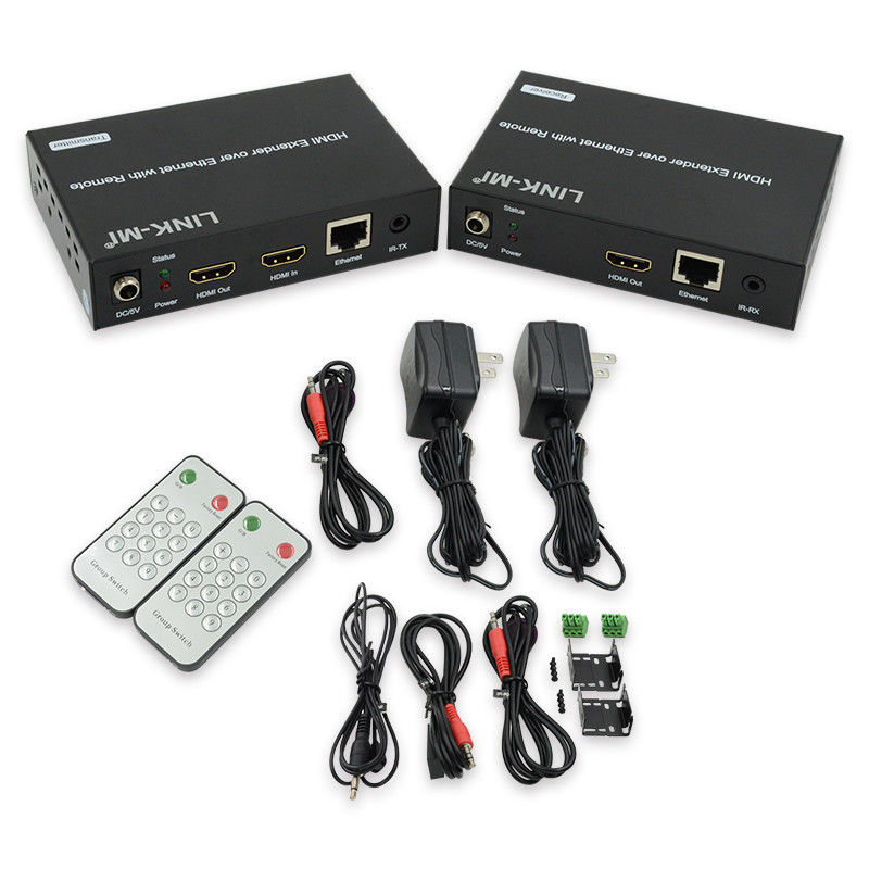 120M HDMI расширитель распределение по IP расширитель с светодиодным дистанционным управлением RS232 AV по IP