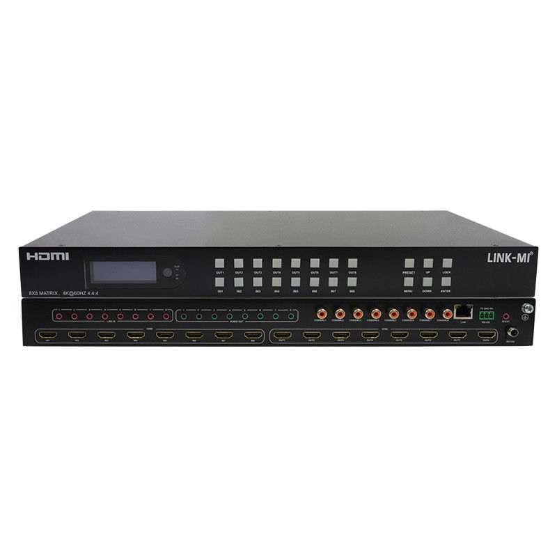 8x8 HDMI Matrix 4k Hdmi Switcher с поддержкой аналоговой аудиоэкстракции 18 Гбит/с HDR