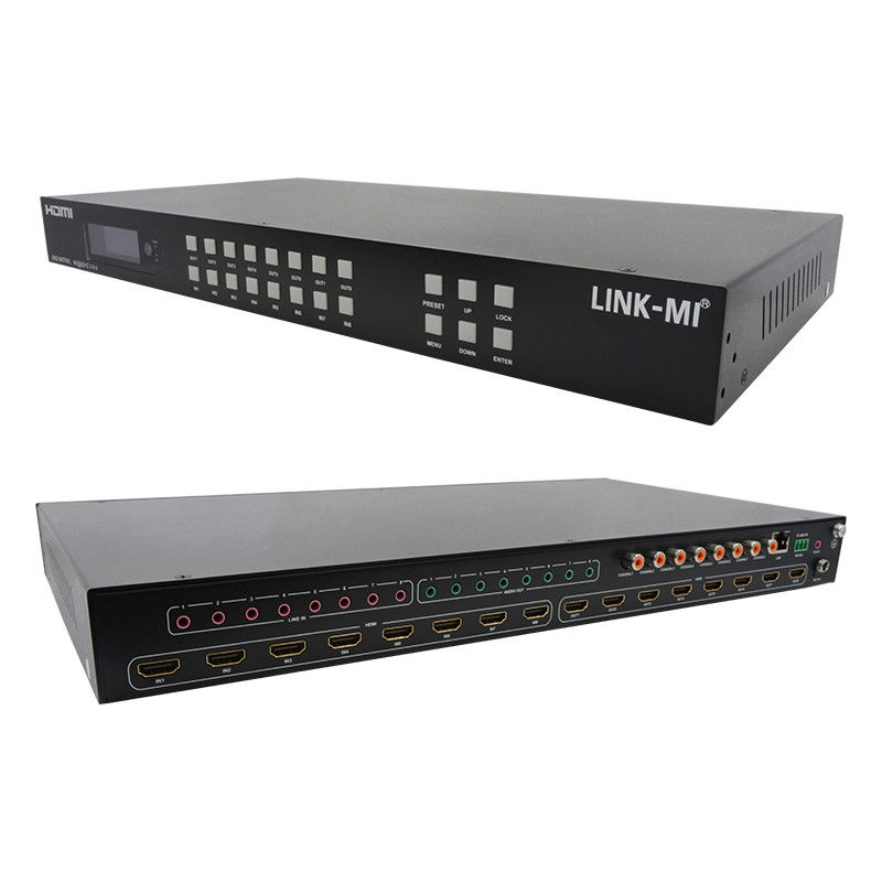 8x8 HDMI Matrix 4k Hdmi Switcher с поддержкой аналоговой аудиоэкстракции 18 Гбит/с HDR