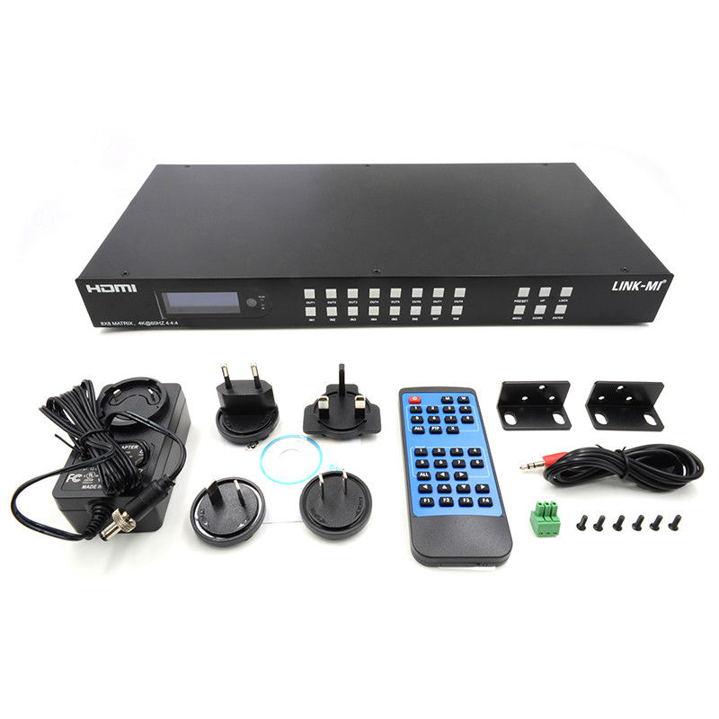 8x8 HDMI Matrix 4k Hdmi Switcher с поддержкой аналоговой аудиоэкстракции 18 Гбит/с HDR