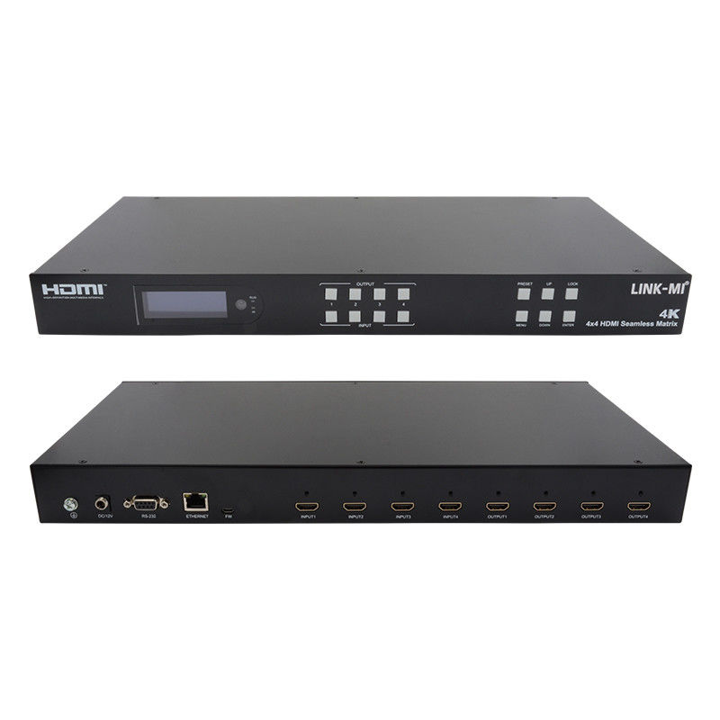 Бесшовный HDMI 4K видео стенковый разделитель HDMI матричный коммутатор 2X2 4 в 4