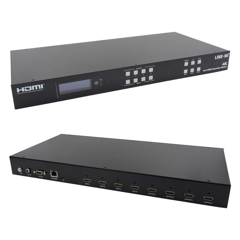 Бесшовный HDMI 4K видео стенковый разделитель HDMI матричный коммутатор 2X2 4 в 4
