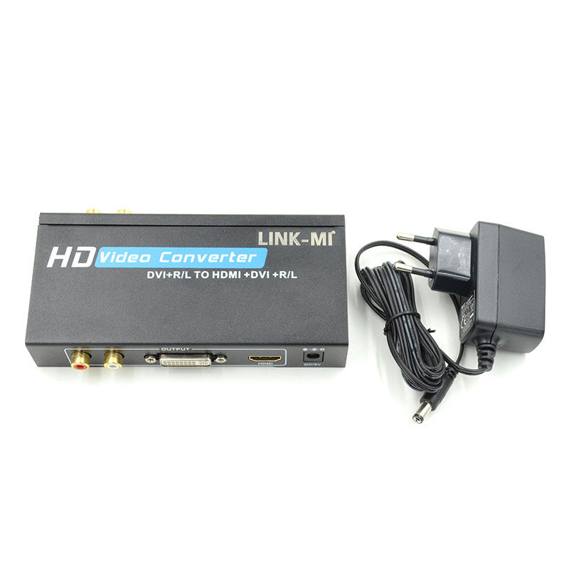 Преобразователь 1080P DVI в HDMI с поддержкой аудио DVI аналоговый RCA аудио вход