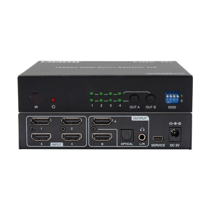 4X2 HDMI Matrix Switch Hdmi Switch Audio Extractor 4K к 1080P видео переключатель