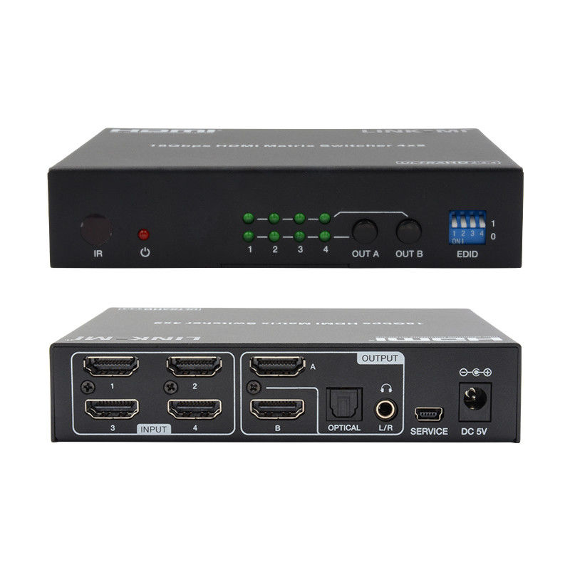 4X2 HDMI Matrix Switch Hdmi Switch Audio Extractor 4K к 1080P видео переключатель