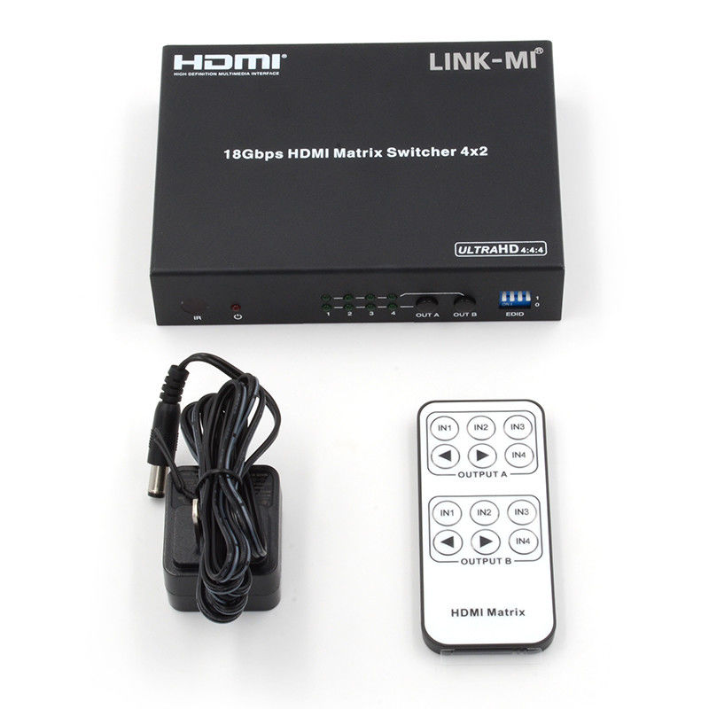 4X2 HDMI Matrix Switch Hdmi Switch Audio Extractor 4K к 1080P видео переключатель