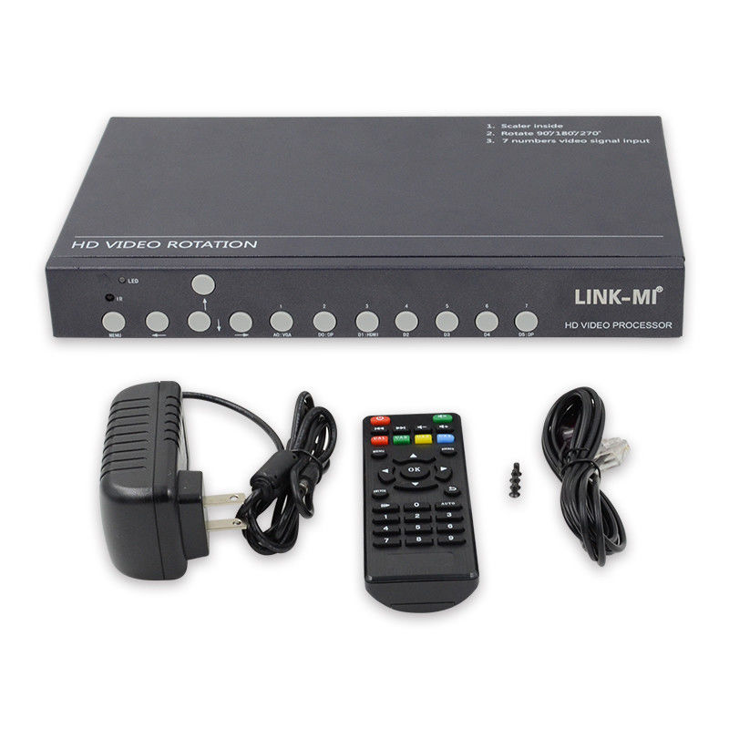 12В HDMI видеостенный контроллер видео ротатор 90 180 270 градусов HD видео увеличение масштаба вращающийся переключатель