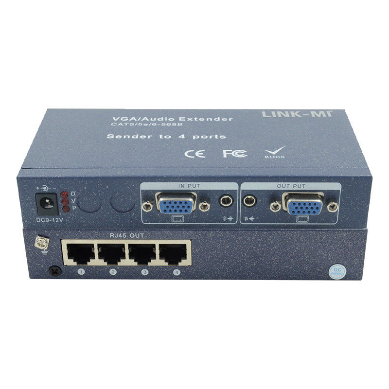 15pin 4 Port VGA Extender от 1 до 4 VGA Splitter 4 каналов Видео UTP Extender