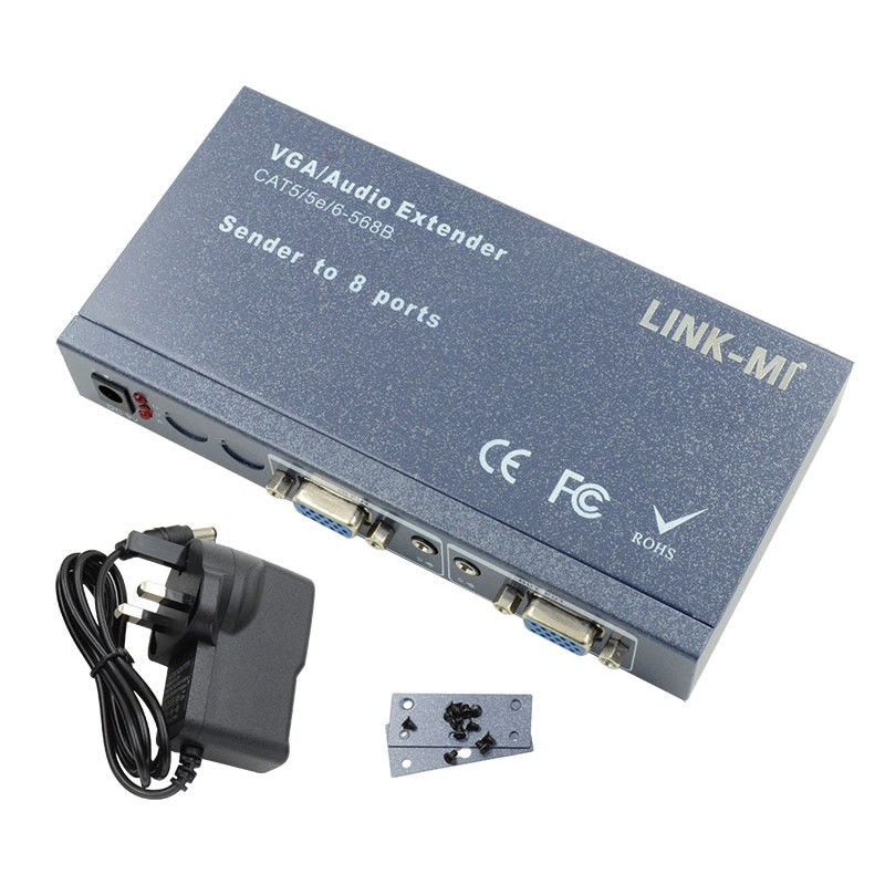 100м 200м 300м 1/8 VGA Splitter 1X8 Extender 1 до 8 видео аудио расширитель