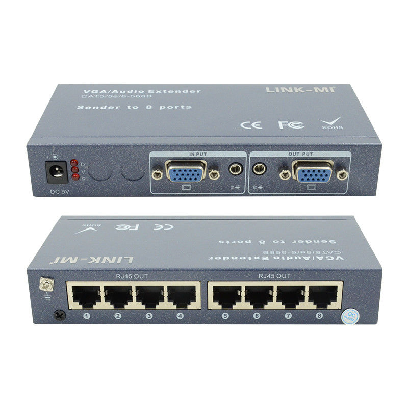 100м 200м 300м 1/8 VGA Splitter 1X8 Extender 1 до 8 видео аудио расширитель