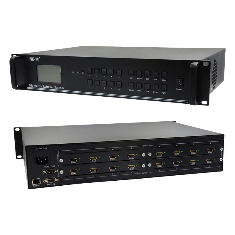 4K видео аудио матрица 8X8 HDMI матрица коммутаторная система RS232 TCP/IP дистанционное управление