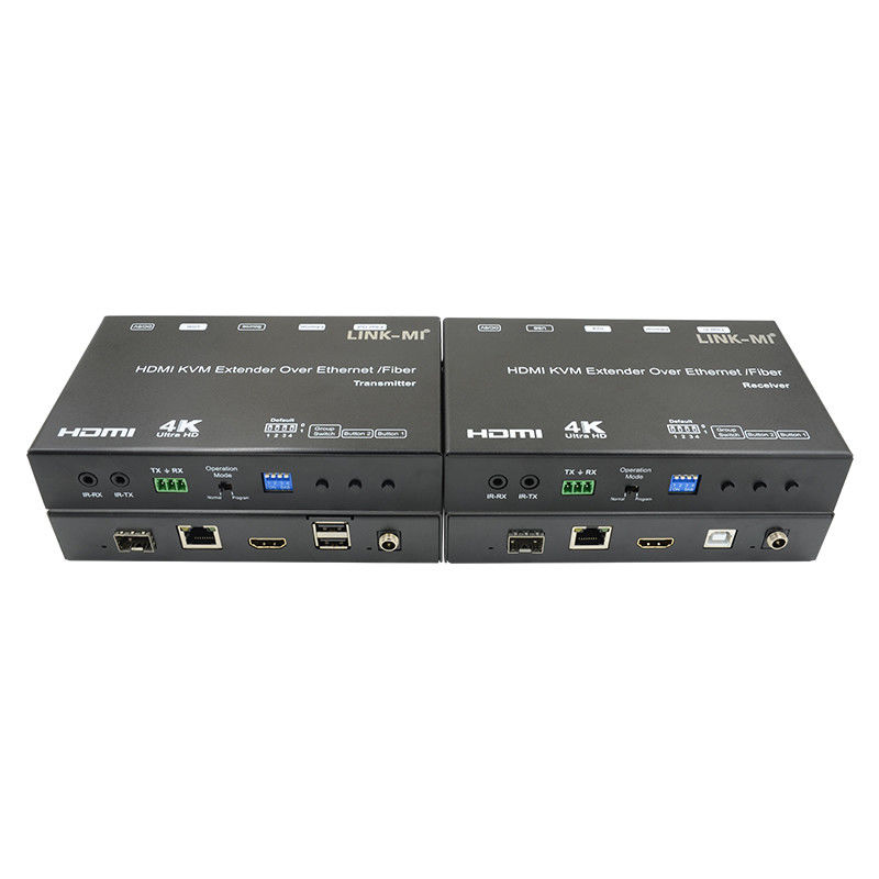 HDMI USB AV Over IP KVM Extender Over Fiber Поддержка POE RS232 Мультикаст одноканального вещания