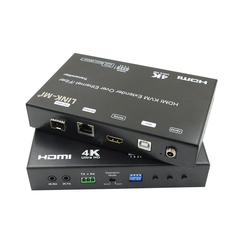 HDMI USB AV Over IP KVM Extender Over Fiber Поддержка POE RS232 Мультикаст одноканального вещания