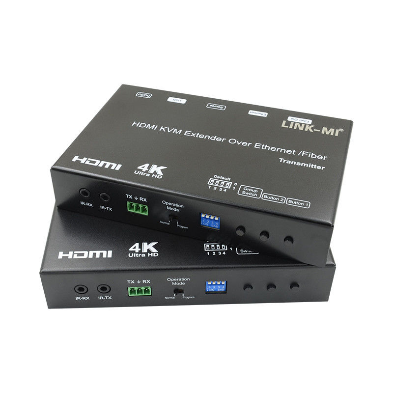 HDMI USB AV Over IP KVM Extender Over Fiber Поддержка POE RS232 Мультикаст одноканального вещания
