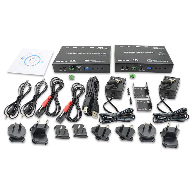HDMI USB AV Over IP KVM Extender Over Fiber Поддержка POE RS232 Мультикаст одноканального вещания
