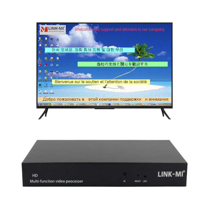 Многоязычный RS232 HDMI видеостенный контроллер HD Caption Adder HDMI видеопроцессор