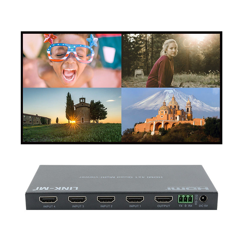 Высокопроизводительный HDMI 4x1 Quad Multi Viewer HDMI 1.4b HDCP 1.4 и совместимый с DVI