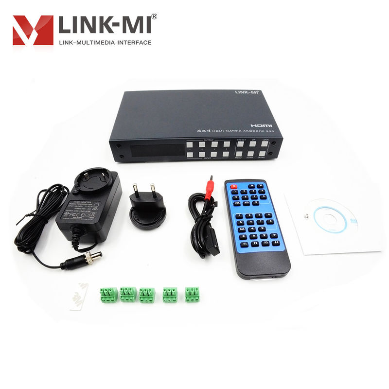 4K 4x4 HDMI матрица HDMI 2.0b матрица с поддержкой HDCP 2.2 и DCI-P3/Rec.2020 цветового пространства