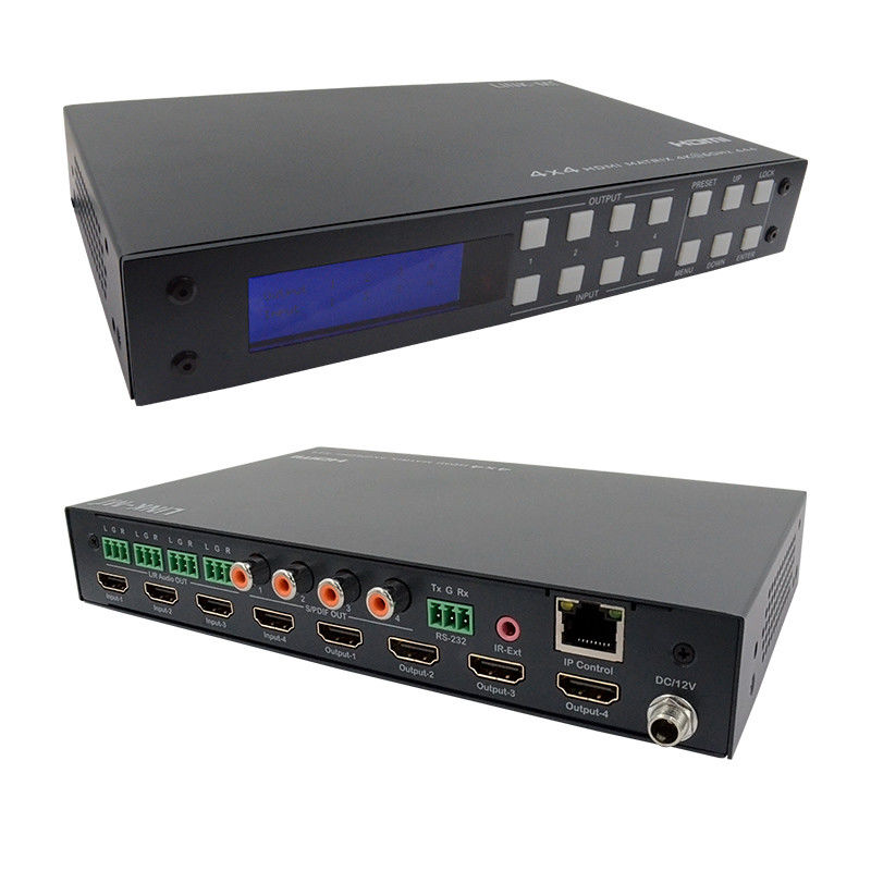 4K 4x4 HDMI матрица HDMI 2.0b матрица с поддержкой HDCP 2.2 и DCI-P3/Rec.2020 цветового пространства